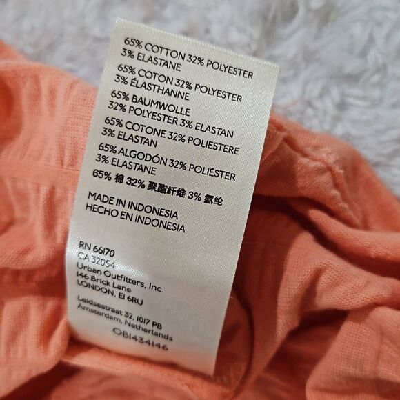 Free People Womens Size Small We The Free Burnt Coral Sugar Cube Baby Doll Tee - Picture 4 of 6